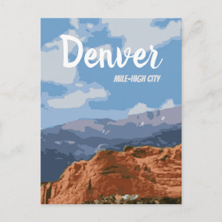 Denver Colorado Mile-High City Postcard Postkarte