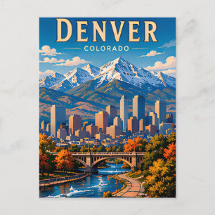 🌄 Denver Colorado Mountain City Kollektion Postkarte