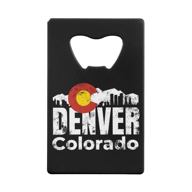 Denver Colorado Mountains Geldbeutel Flaschenöffner (Vorderseite)