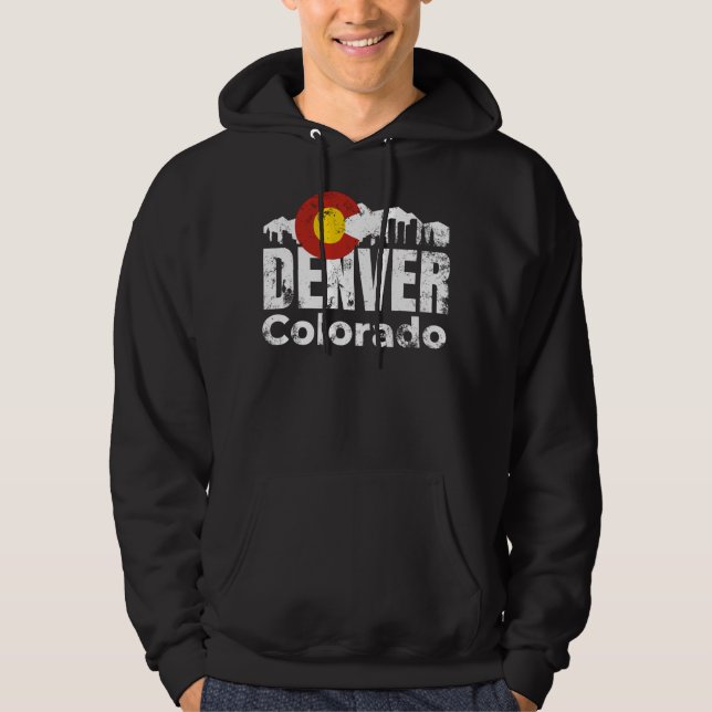 Denver Colorado Mountains Hoodie (Vorderseite)
