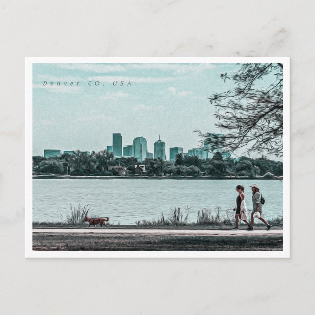 DENVER COLORADO ÖLPALETTE POSTKARTE (Vorderseite)