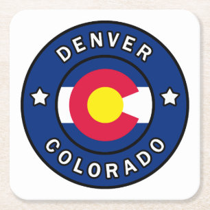 Denver Colorado Rechteckiger Pappuntersetzer