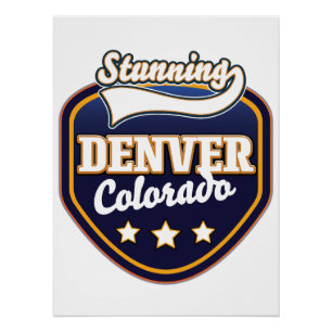Denver Colorado Reiselogo Poster