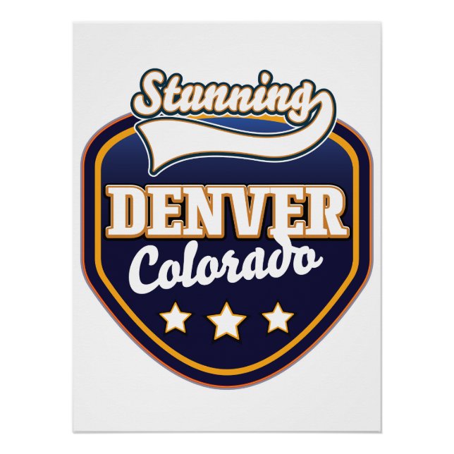 Denver Colorado Reiselogo Poster (Vorderseite)