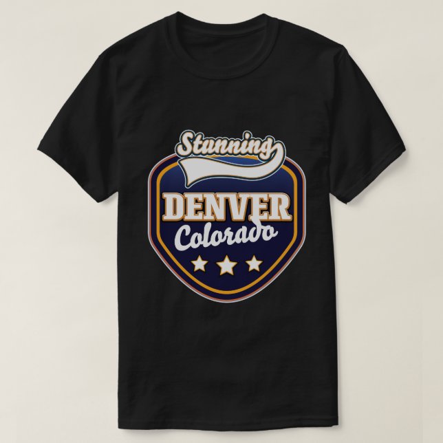 Denver Colorado Reiselogo T-Shirt (Design vorne)