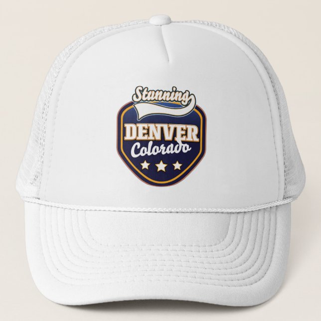 Denver Colorado Reiselogo Truckerkappe (Vorderseite)