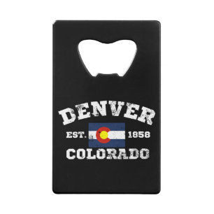 Denver Colorado Retro Vintag Geldbeutel Flaschenöffner