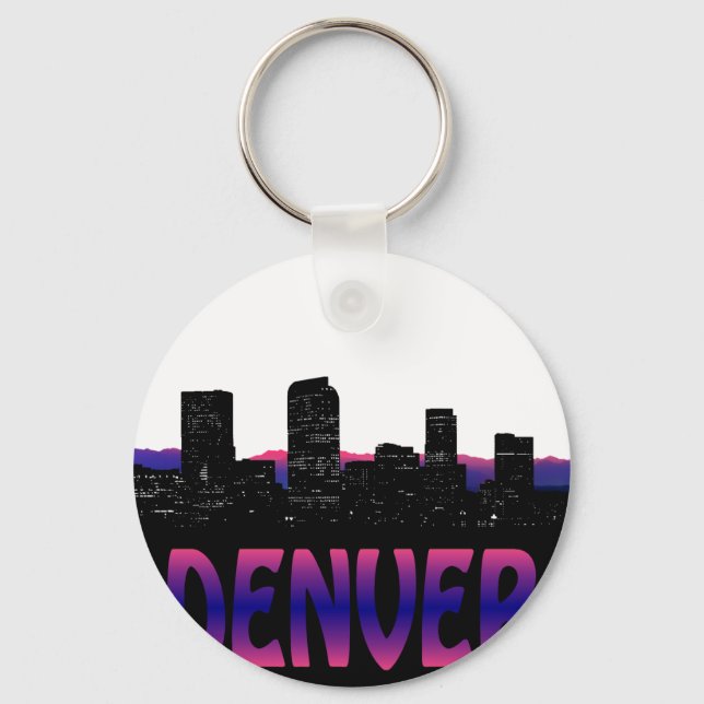Denver Colorado Skyline Schlüsselanhänger (Vorderseite)