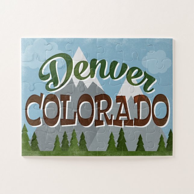 Denver Colorado Snowy Mountains (Horizontal)