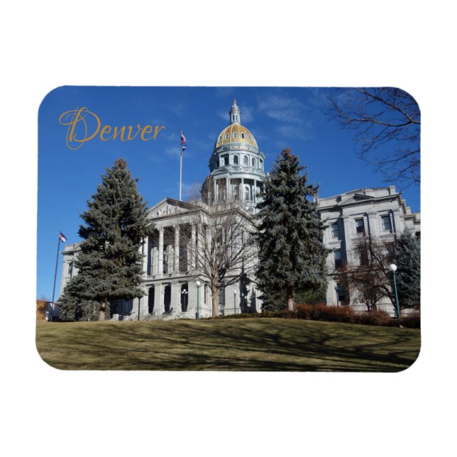 Denver, Colorado, Staat Hauptstadt Gebäude Magnet (Horizontal)