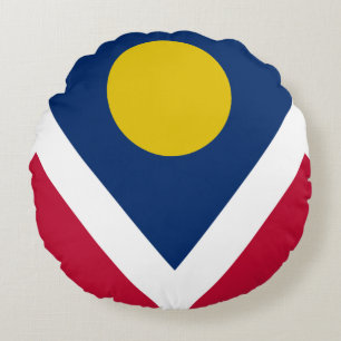 Denver (Colorado) Stadtflagge Rundes Kissen