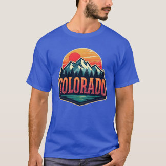 Denver Colorado Sticker Rocky Mountains Stadt Skyl T-Shirt