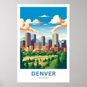 Denver Colorado Travel Print Poster