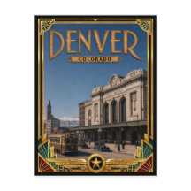 Denver Colorado Vintage Art Deco Golden Age