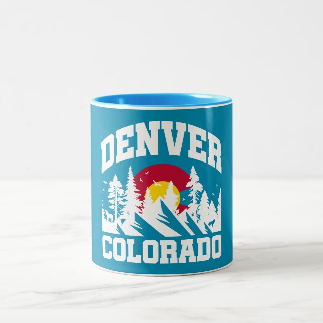 Denver, Colorado Zweifarbige Tasse (Mittel)