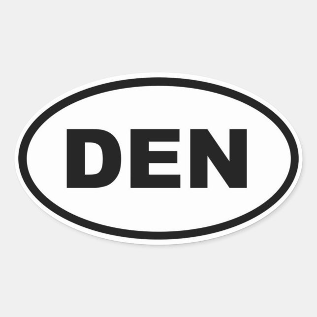Denver DEN Ovaler Aufkleber (Vorderseite)