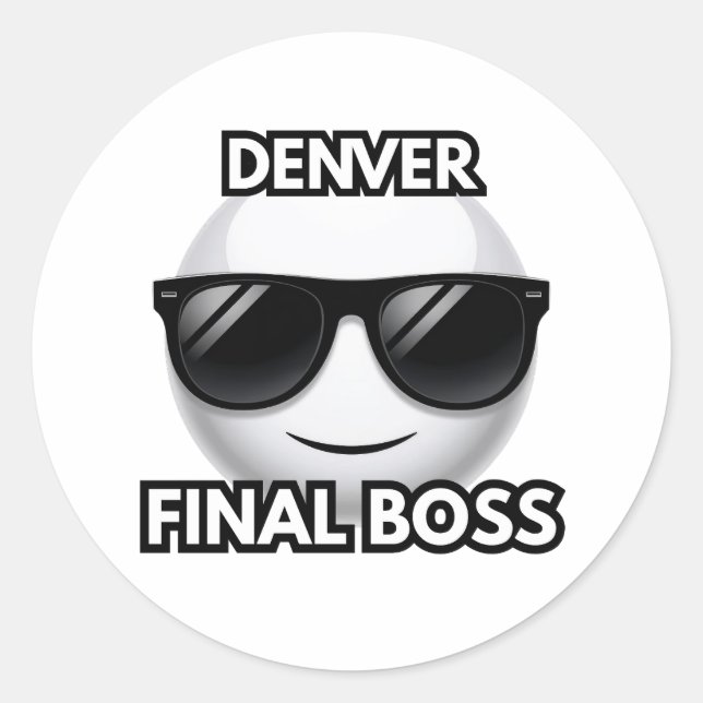 Denver Endgegner Cool Emoji Aufkleber (Vorderseite)