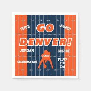 Denver Football Family Paper Napkin Serviette