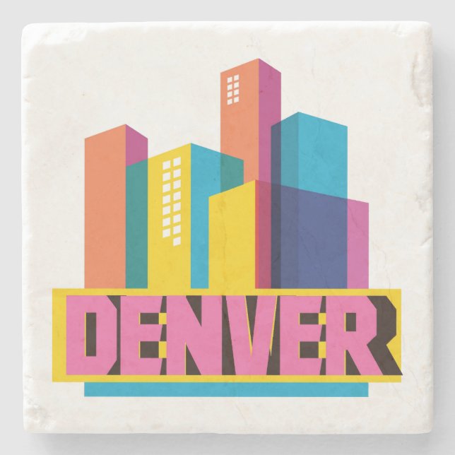 Denver im Entwurf Steinuntersetzer (Vorderseite)