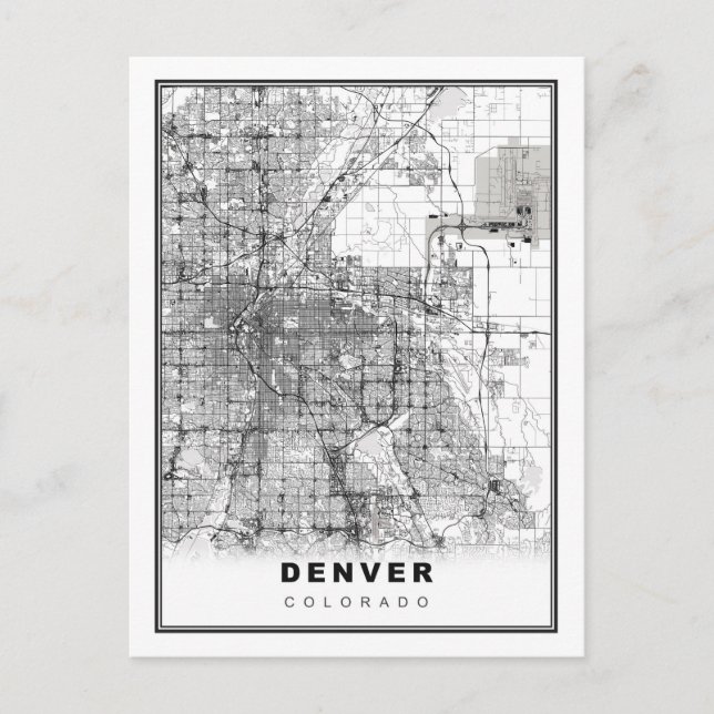 Denver Map Postkarte (Vorderseite)