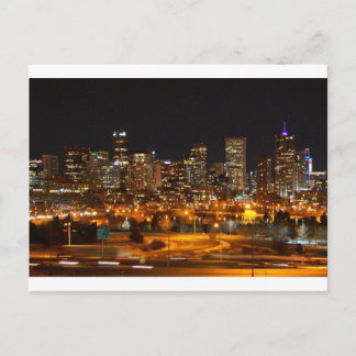 Denver nachts postkarte