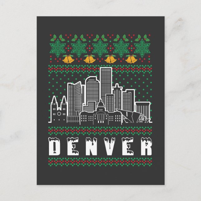 Denver Nevada Ugly Christmas Postkarte (Vorderseite)