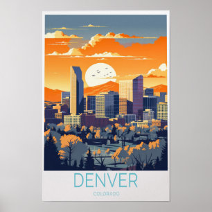 Denver Reiseplakat Colorado Denver Poster