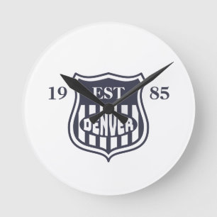 Denver Runde Wanduhr