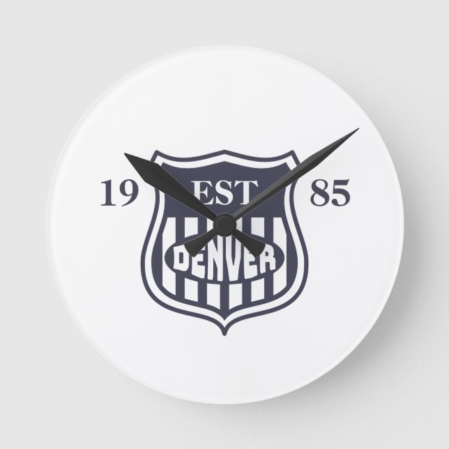 Denver Runde Wanduhr (Vorderseite)