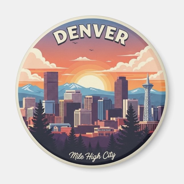 Denver Skyline Colorado Magnet (Vorne)