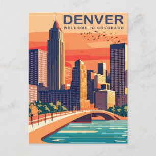 Denver, Southplatte River, Colorado, Reise Postkarte