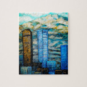 Denver-Stadtbild-Malerei, Kunst-Puzzlespiel