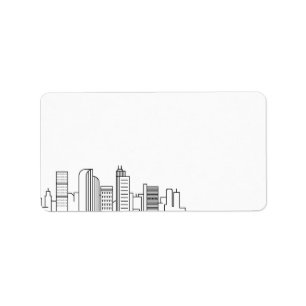 Denver Stylisé Skyline Étiquette vide