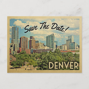 Denver Termin vormerken Colorado Ankündigungspostkarte