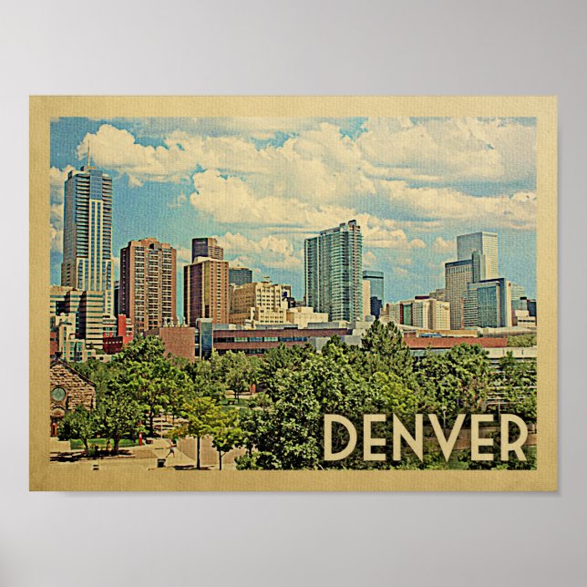 Denver Vintage Travel Poster (Vorne)