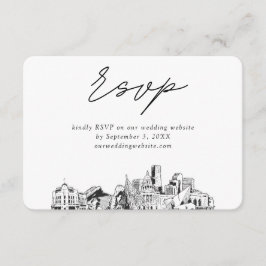 Denver Wedding Minimalistisch Sketch UAWG Begleitkarte