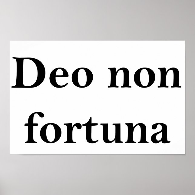 Deo non fortuna poster (Vorne)