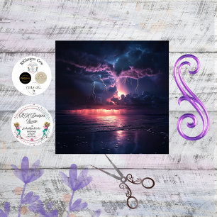 Deocupage Ozean Sturm LIghtening Sonnenuntergang S Seidenpapier