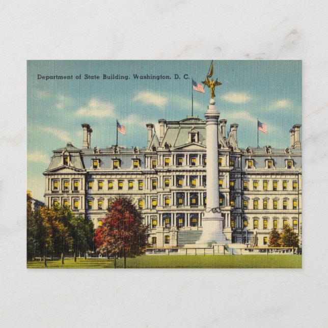 Department of Staat Gebäude, Washington D.C. Postkarte (Vorderseite)