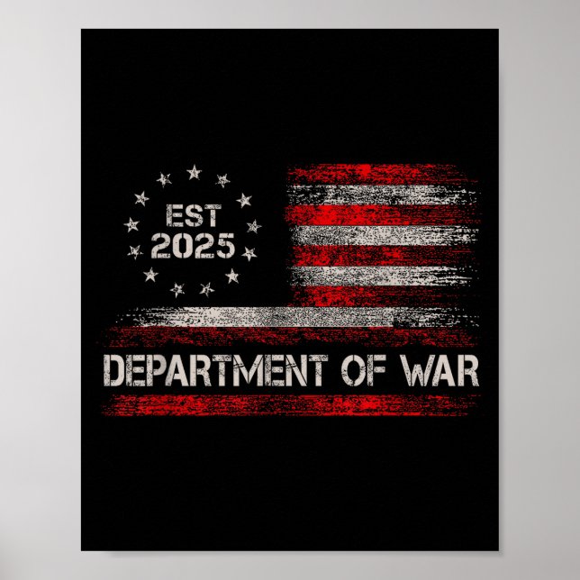 Department Of War Established 2025 Re-established  Poster (Vorne)