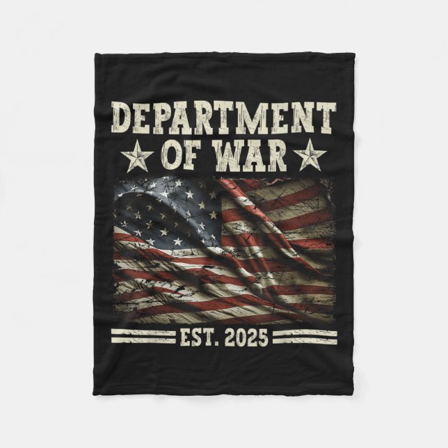 Department of War Usa Camouflage Flag Department O Fleecedecke (Vorderseite)