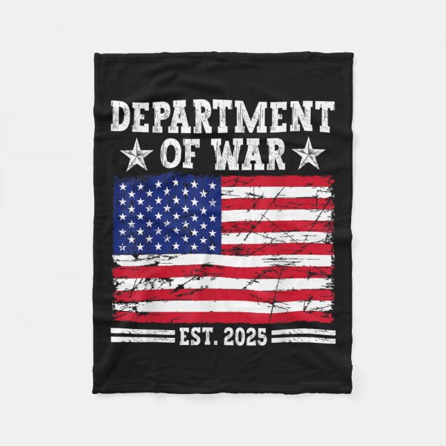 Department of War Usa Camouflage Flag Department O Fleecedecke (Vorderseite)