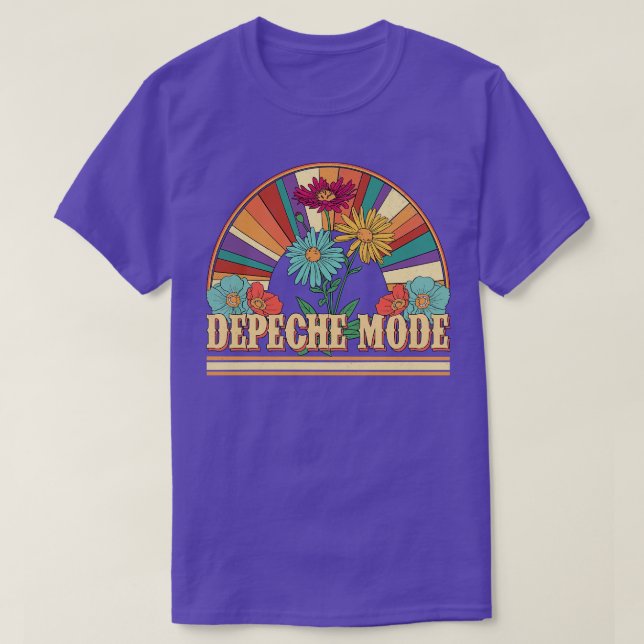 Depeche-Blume Name-Modus Personalisierte Geschenke T-Shirt (Design vorne)