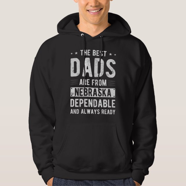 Dependable Dad from Nebraska Hoodie (Vorderseite)
