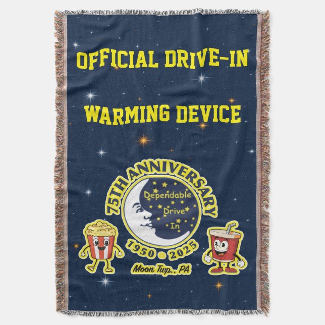 Dependable Drive In 75th Anniversary Blanket Decke (Vorderseite Vertikal)