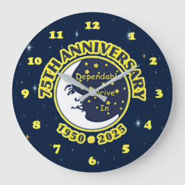 Dependable Drive In 75th Anniversary Clock Große Wanduhr