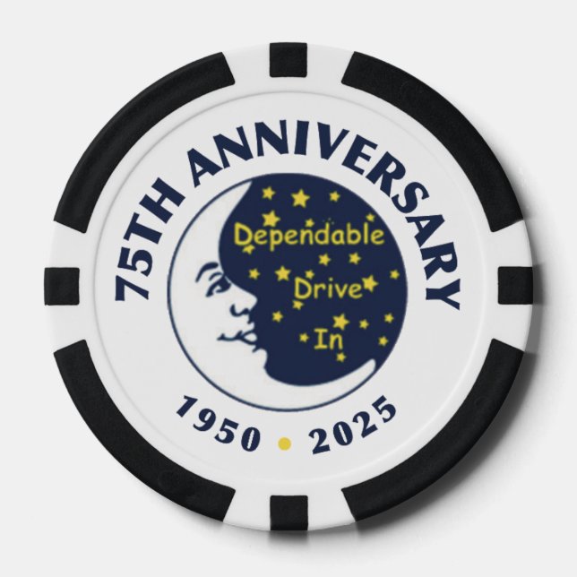 Dependable Drive In 75th Anniversary Poker Chips (Vorderseite)