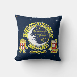 Dependable Drive In 75th Anniversary Throw Pillow Kissen