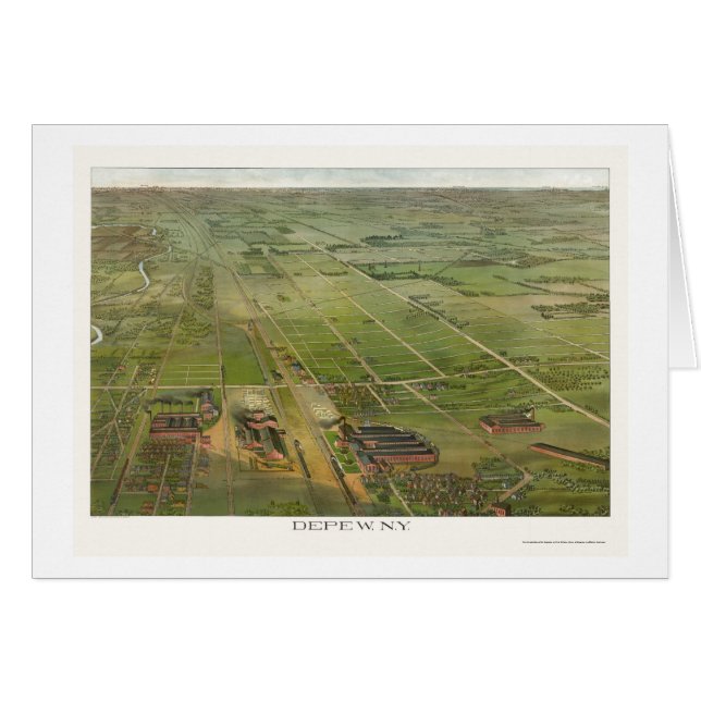 Depew, NY panoramische Karte - 1898 (Vorderseite (Horizontal))