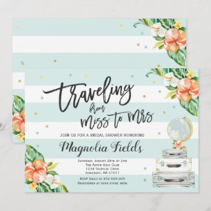 Déplacement de Mlle To Mme invitation de Fête de